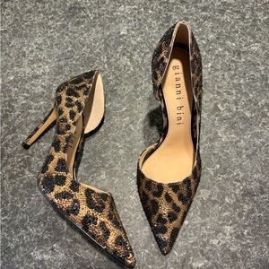 Giani bini leopard print embellished heels